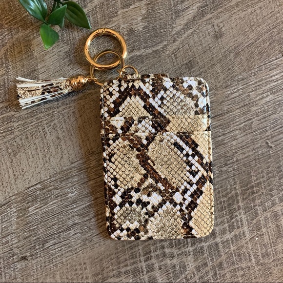 Snakeskin Card Clutch Wallet - Picture 2 of 3